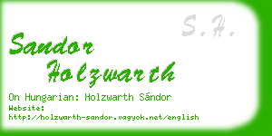 sandor holzwarth business card